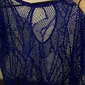 Very cute blue swimsuit cover